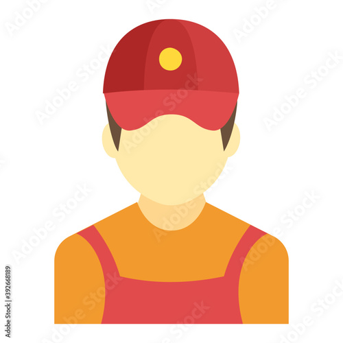 
Flat icon design of boy avatar
