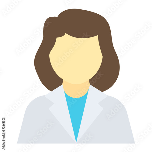 
Flat icon design of girl avatar
