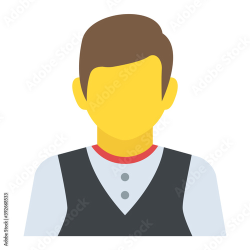 
Flat icon design of boy avatar
