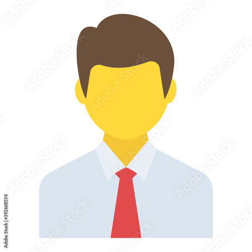 
Flat icon design of a teacher 
