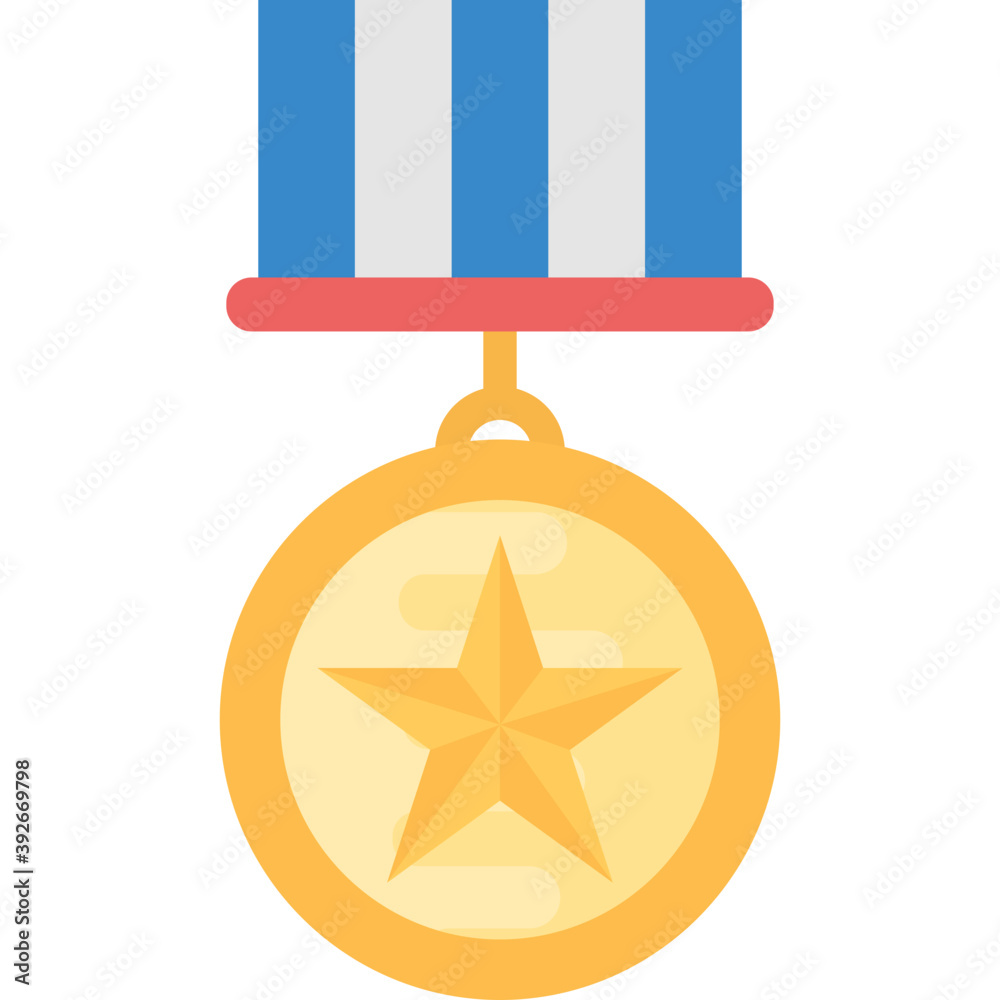 A golden star ribbon badge flat icon
A golden star ribbon badge flat icon