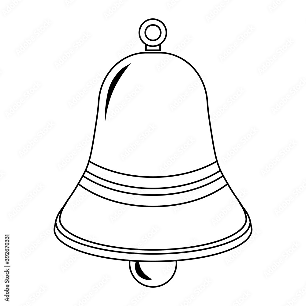 Simple illustration of jingle bell Christmas and happy new year symbol Simple illustration of jingle bell Christmas and happy new year symbol