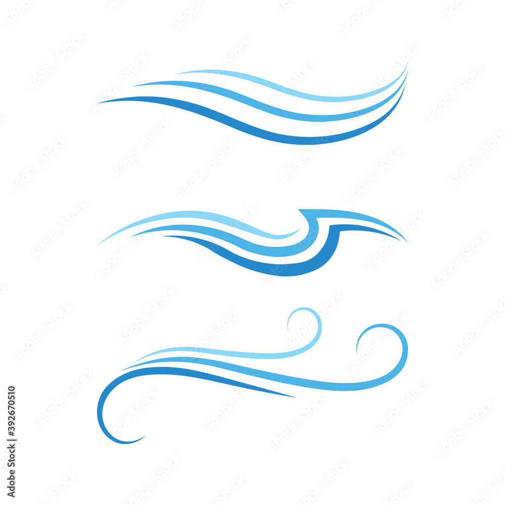 Water wave icon vector