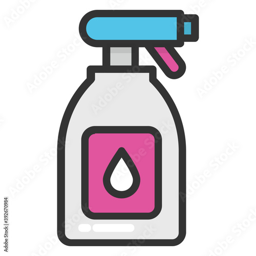 
A plastic bottle with trigger to spray liquid
