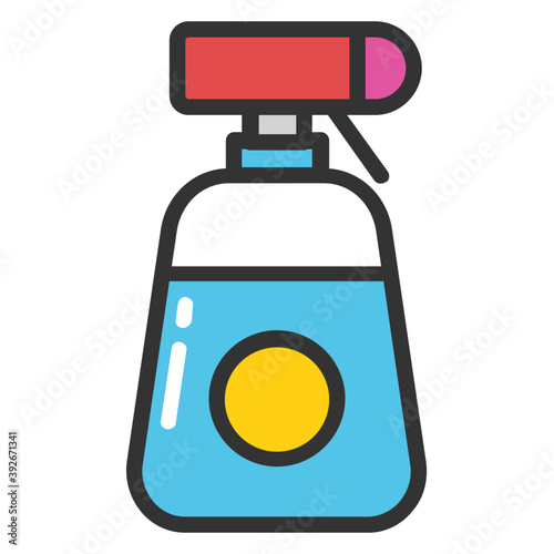 
A plastic bottle with trigger to spray liquid
