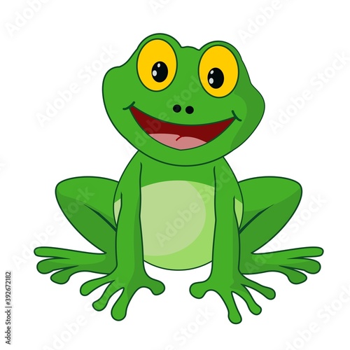 isolated frog cartoon on withe.