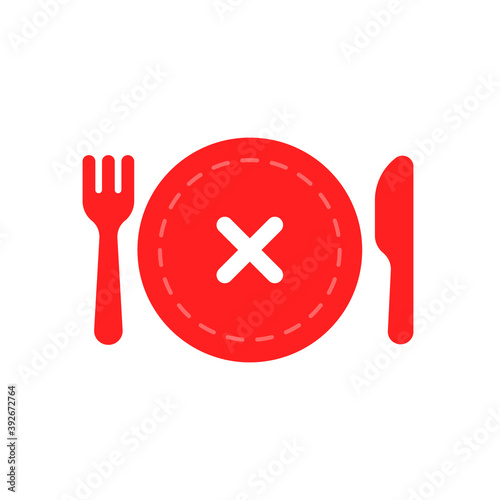 red unhealthy food icon like overeating