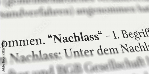 Nachlass im Buch