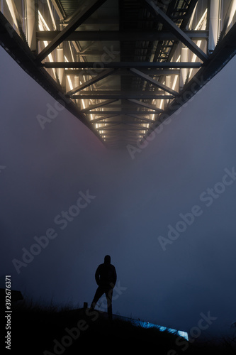 Inspecting the tower.