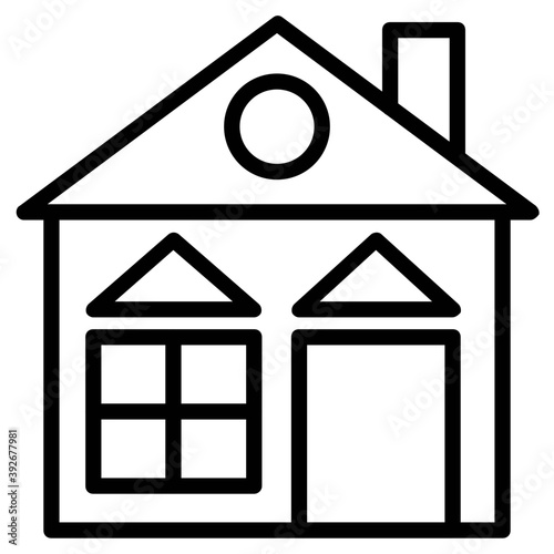 
A building exterior of a cottage 
