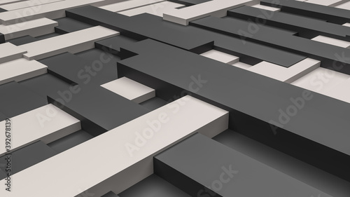 Abstract 3d modern rectangles background