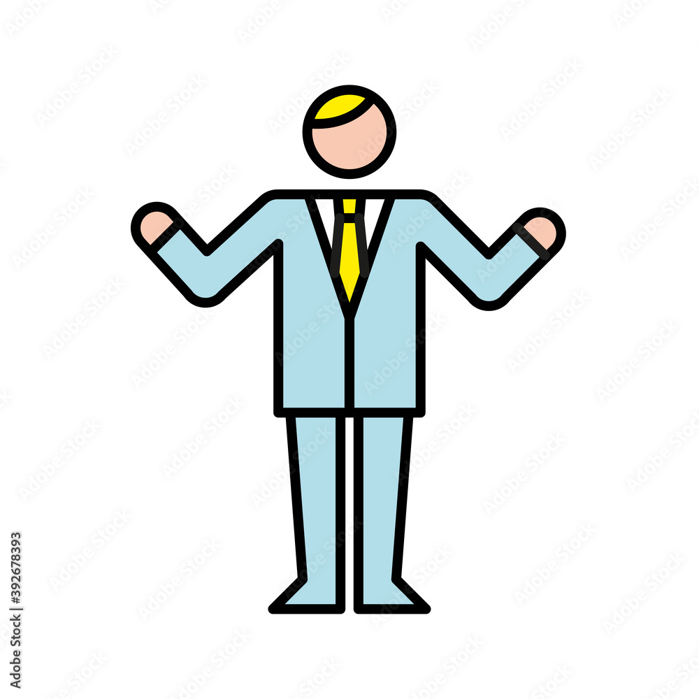 business man avatar character worker