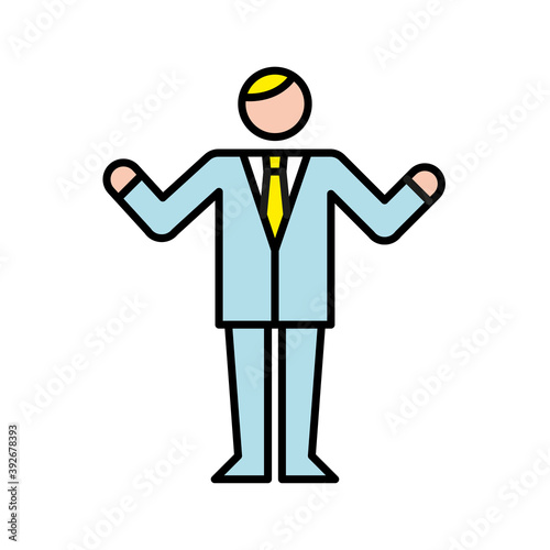 business man avatar character worker