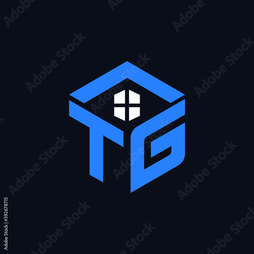 TG Letter Modern Real Estate Logo and icon Design Editable Vector and Website Favicon