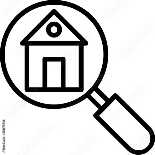 
A home under magnifier concept of search a property
