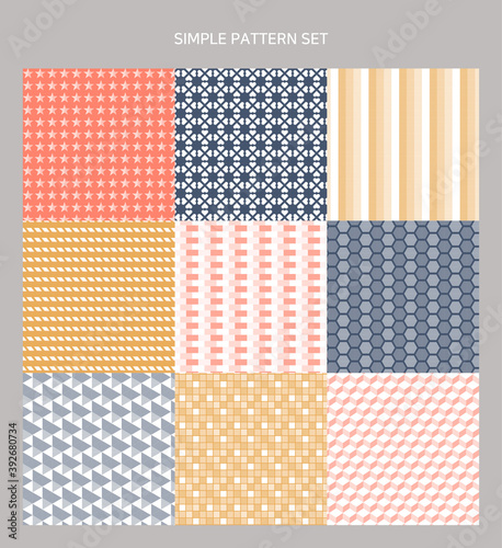 Collection of vivid and simple patterns.
