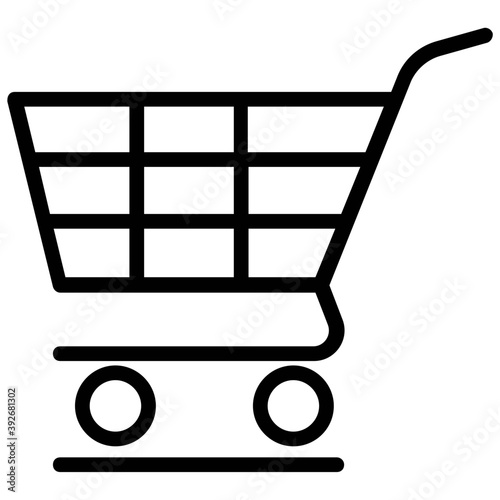 
A shopping trolley concept of online buying 
