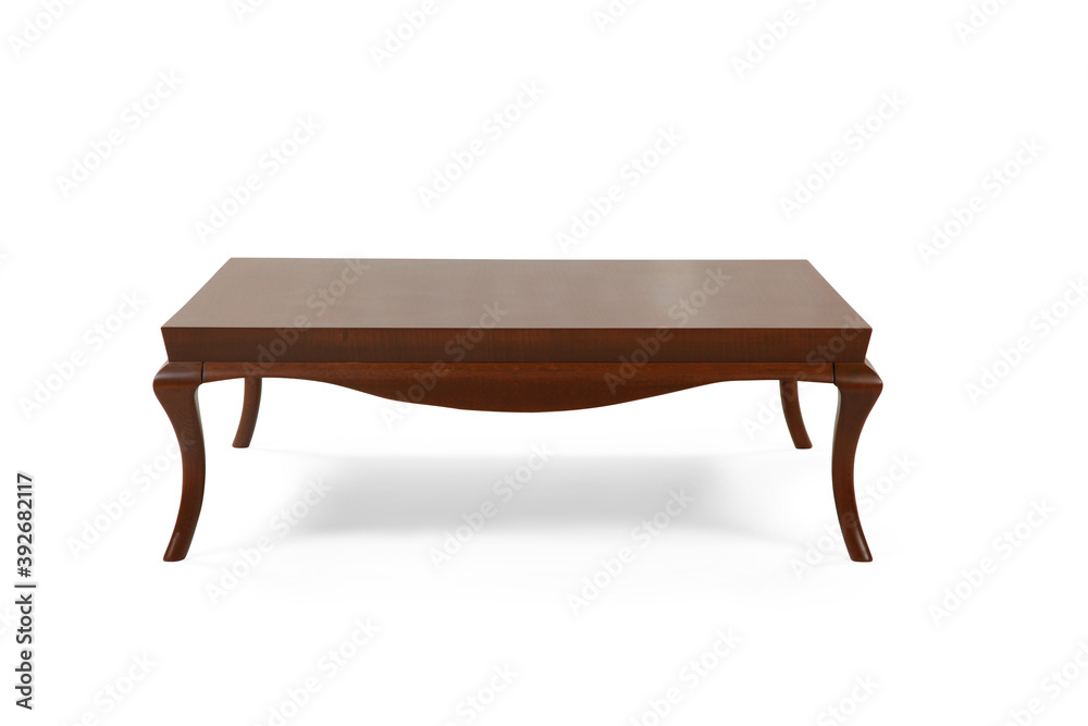brown Coffee table on white background brown Coffee table on white background