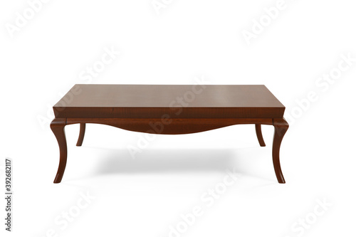 brown Coffee table on white background