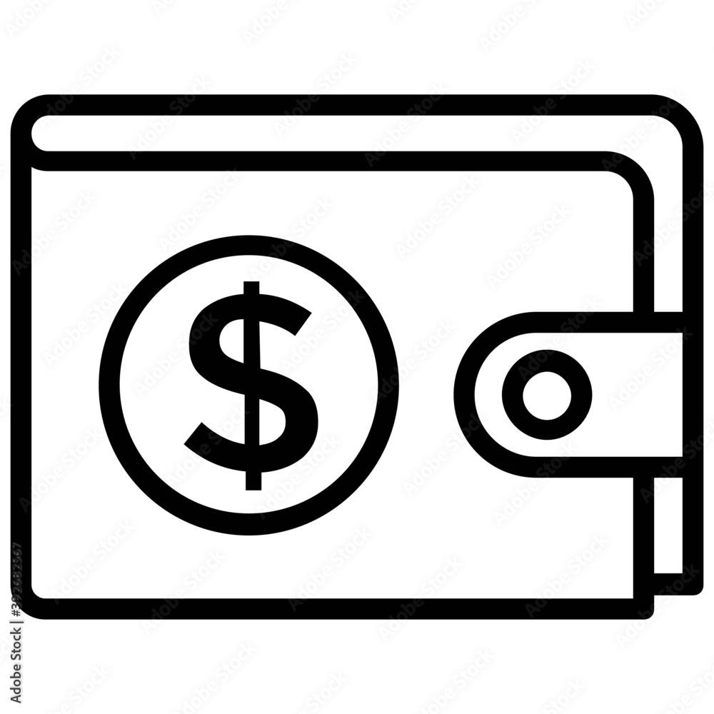 A wallet with dollar sign concept of cash amount
A wallet with dollar sign concept of cash amount