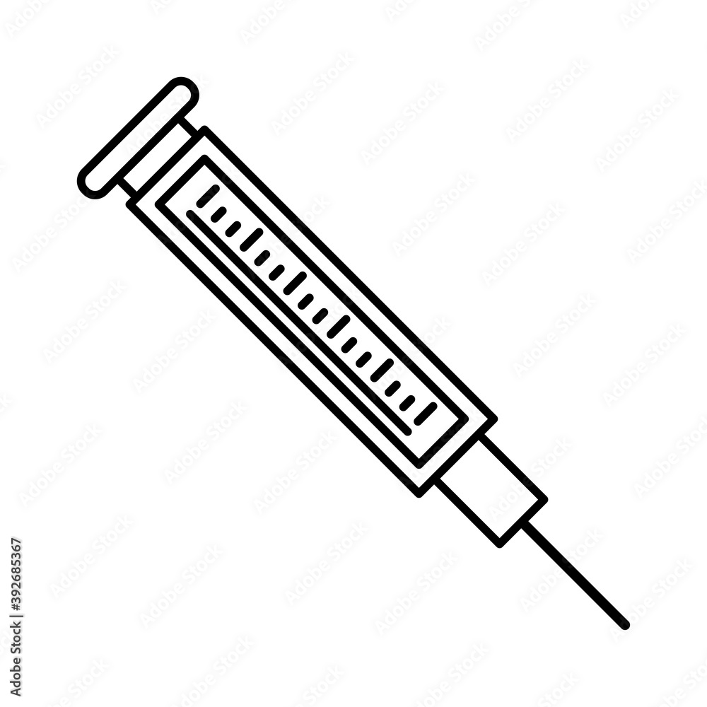 injection vaccine medical line style icon injection vaccine medical line style icon