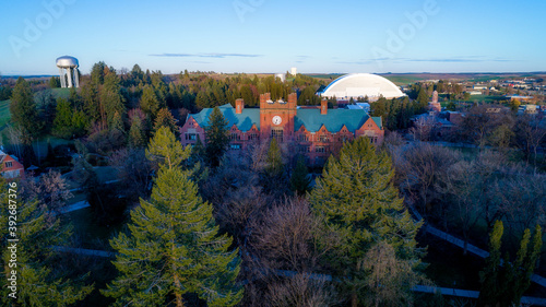 University Administration building and sports facility