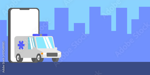 Online health care service on mobile concept, mobile health, telehealth, modern medical technology. Vector illustration
