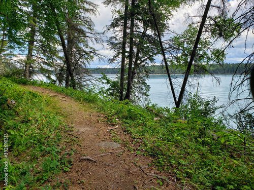 Beautiful view on the BLue Lakes Hiking Trail at Duck Mountain Provincial Park, Manitoba, Canada photo