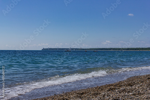 landscape with a view of the sea coast of the Caucasus