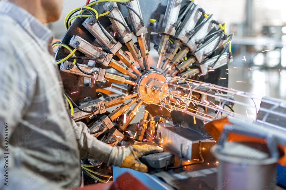 Electric resistance welding (ERW). It is a welding process where metal