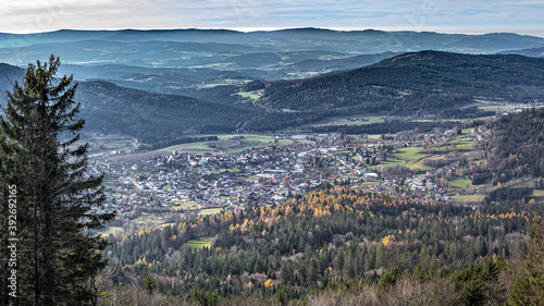 Blick über Bodenmais im Bayerischen Wald photo