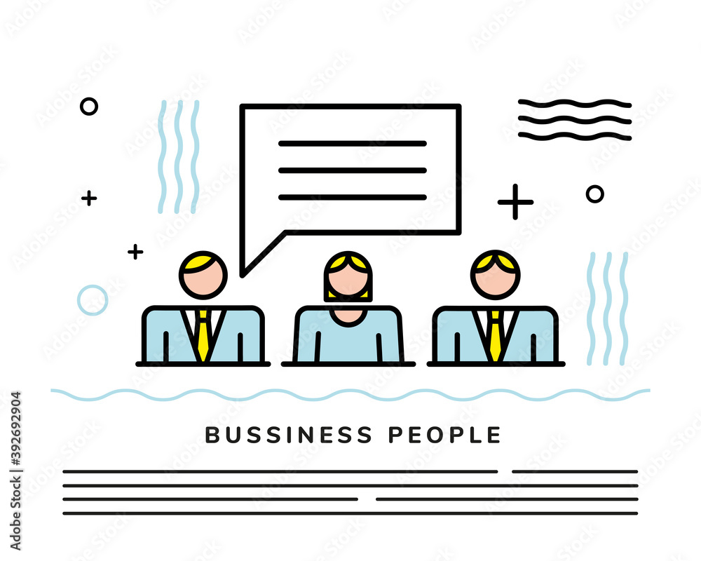 business people team with speech bubble business people team with speech bubble