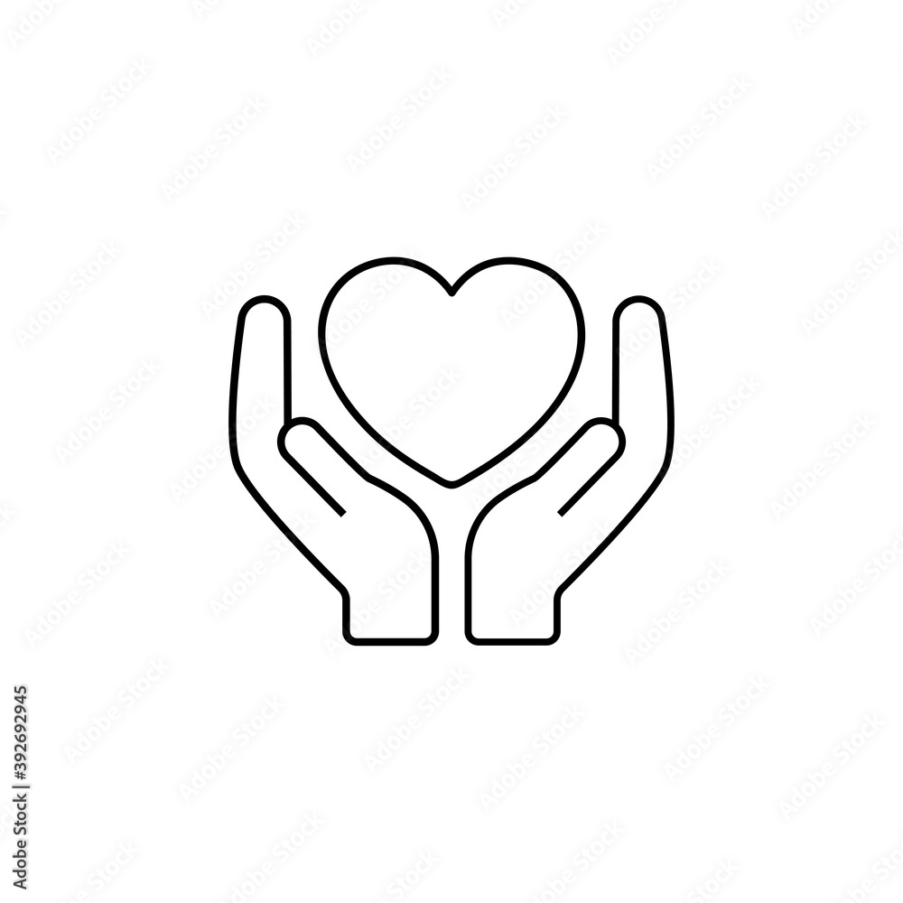Hands with heart outline icon. linear style sign for mobile concept and web design. Charity simple line vector icon. Love symbol, logo illustration. Web design, mobile app. Hands with heart outline icon. linear style sign for mobile concept and web design. Charity simple line vector icon. Love symbol, logo illustration. Web design, mobile app.