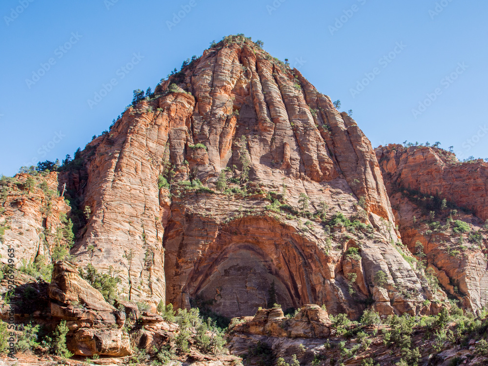 Zion park canyon and roads
