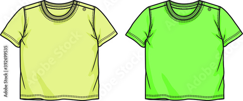 baby t-shirt design flat sketch.