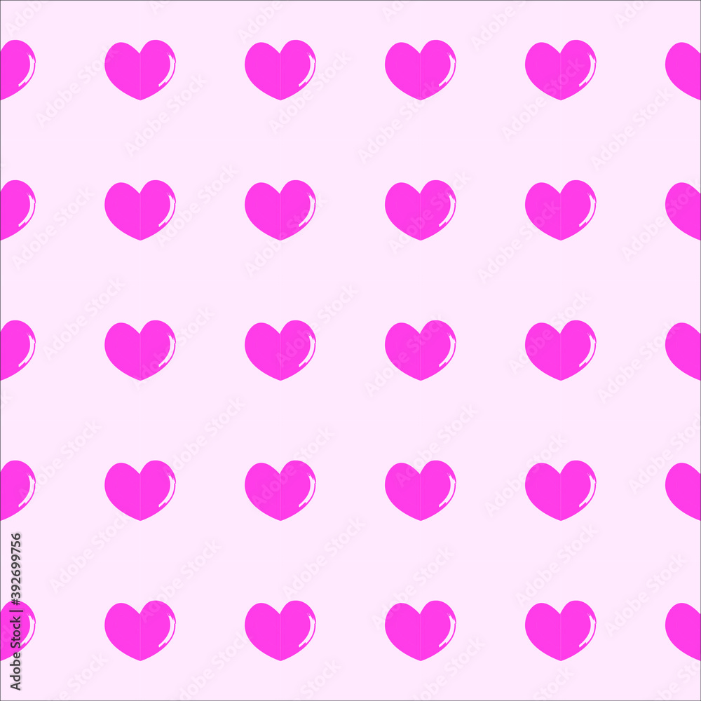 Simple pink hearts seamless vector pattern