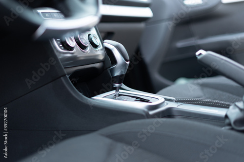 Passenger car interior. Selective focus.
