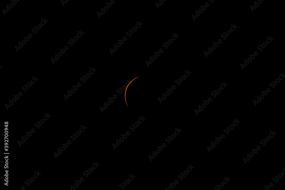Total solar eclipse nearing totality. Total solar eclipse nearing totality.