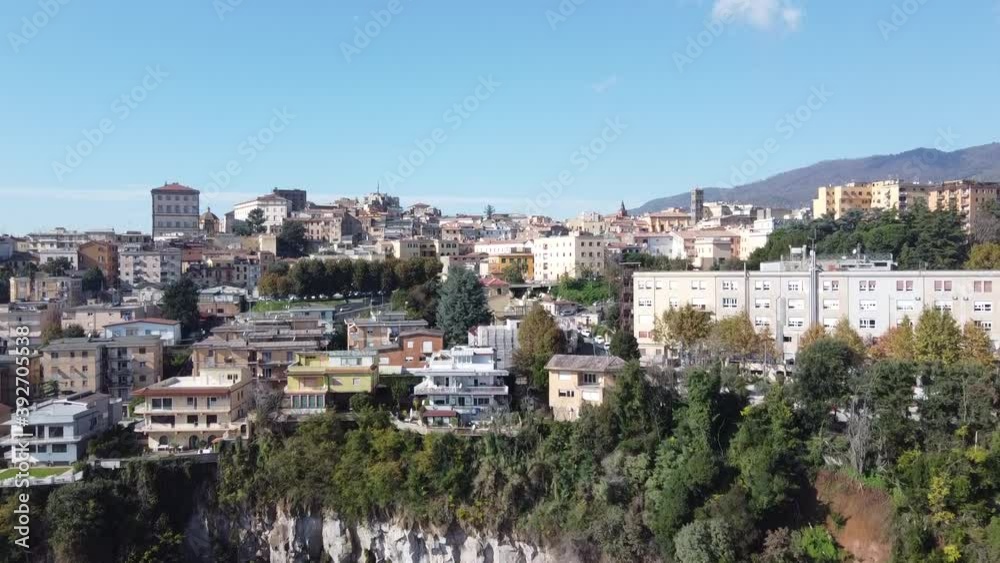 Velletri, provincia di Roma. Immagine aerea del borgo antico. Velletri, provincia di Roma. Immagine aerea del borgo antico.