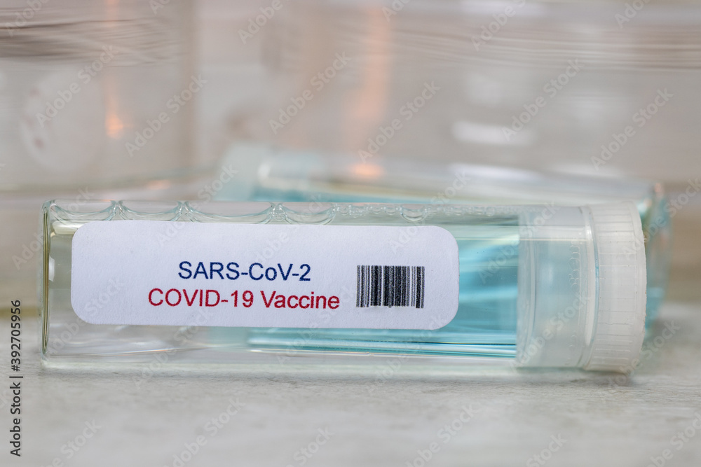 SARS-CoV-2 Covid-19 Vaccine in Glass Bottle