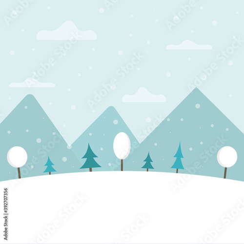 Christmas Trees. Flat design. Vector. Illustration © Ilya