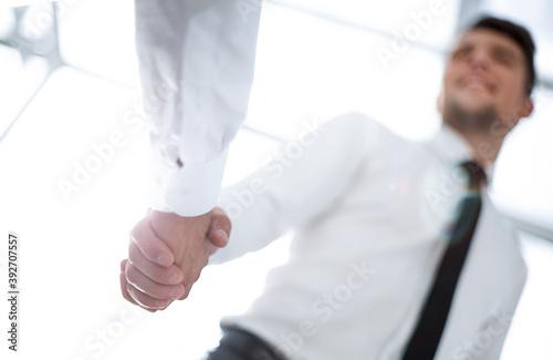 Fotografie Business people handshake, businessmen hand shake