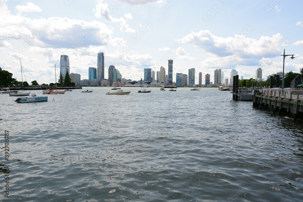 New York, NY, USA - June 21, 2019: Hudson River Park in Manhattan New York, NY, USA - June 21, 2019: Hudson River Park in Manhattan