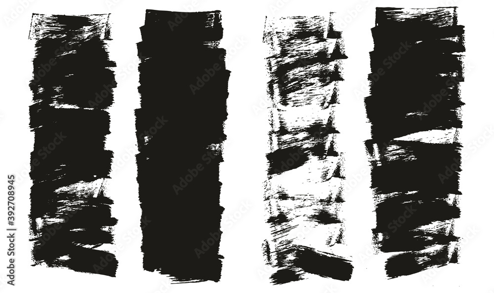 Flat Sponge Thin Artist Brush Short Background High Detail Abstract Vector Background Set Flat Sponge Thin Artist Brush Short Background High Detail Abstract Vector Background Set
