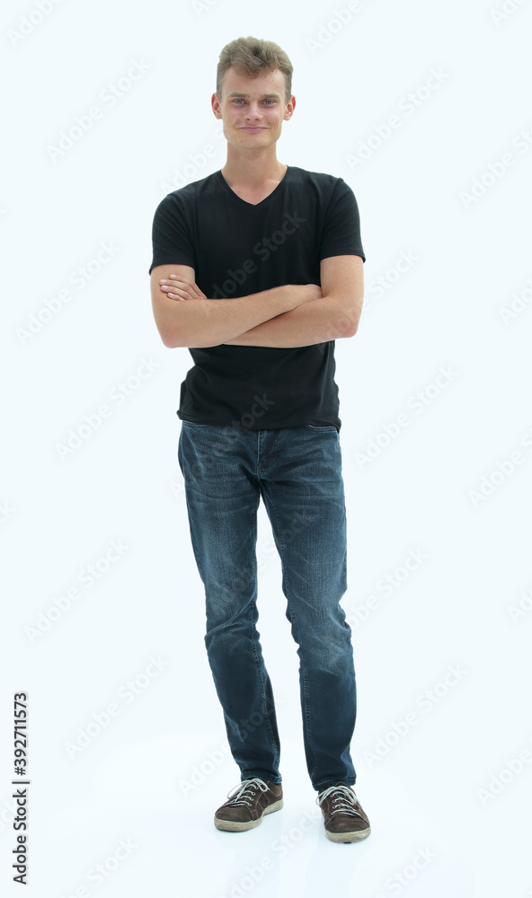in full growth. handsome guy in casual clothes. isolated in full growth. handsome guy in casual clothes. isolated