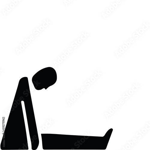 Exhausted depressed man