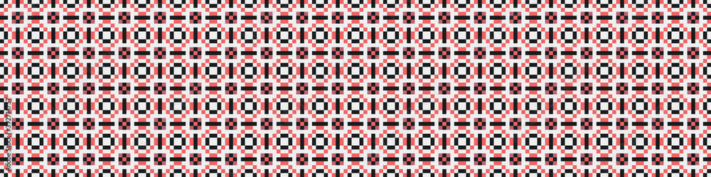 Fototapeta premium Abstract Cross Pattern Dots Logo generative computational art illustration