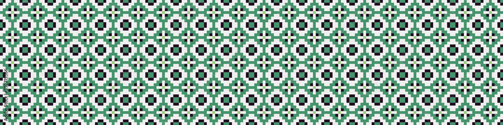 Fototapeta premium Abstract Cross Pattern Dots Logo generative computational art illustration