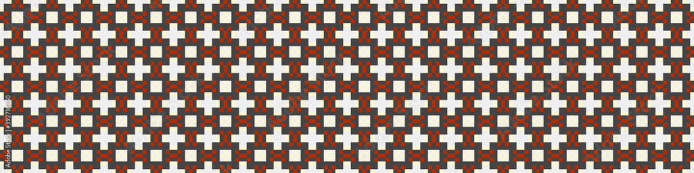 Fototapeta premium Abstract Cross Pattern Dots Logo generative computational art illustration