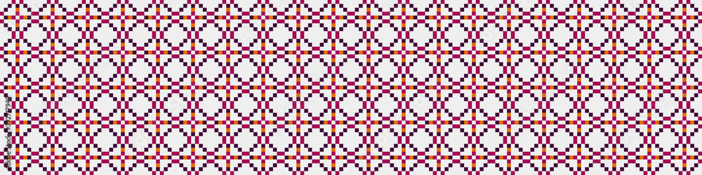 Fototapeta premium Abstract Cross Pattern Dots Logo generative computational art illustration